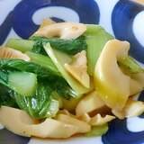 チンゲン菜と筍のピリ辛炒め